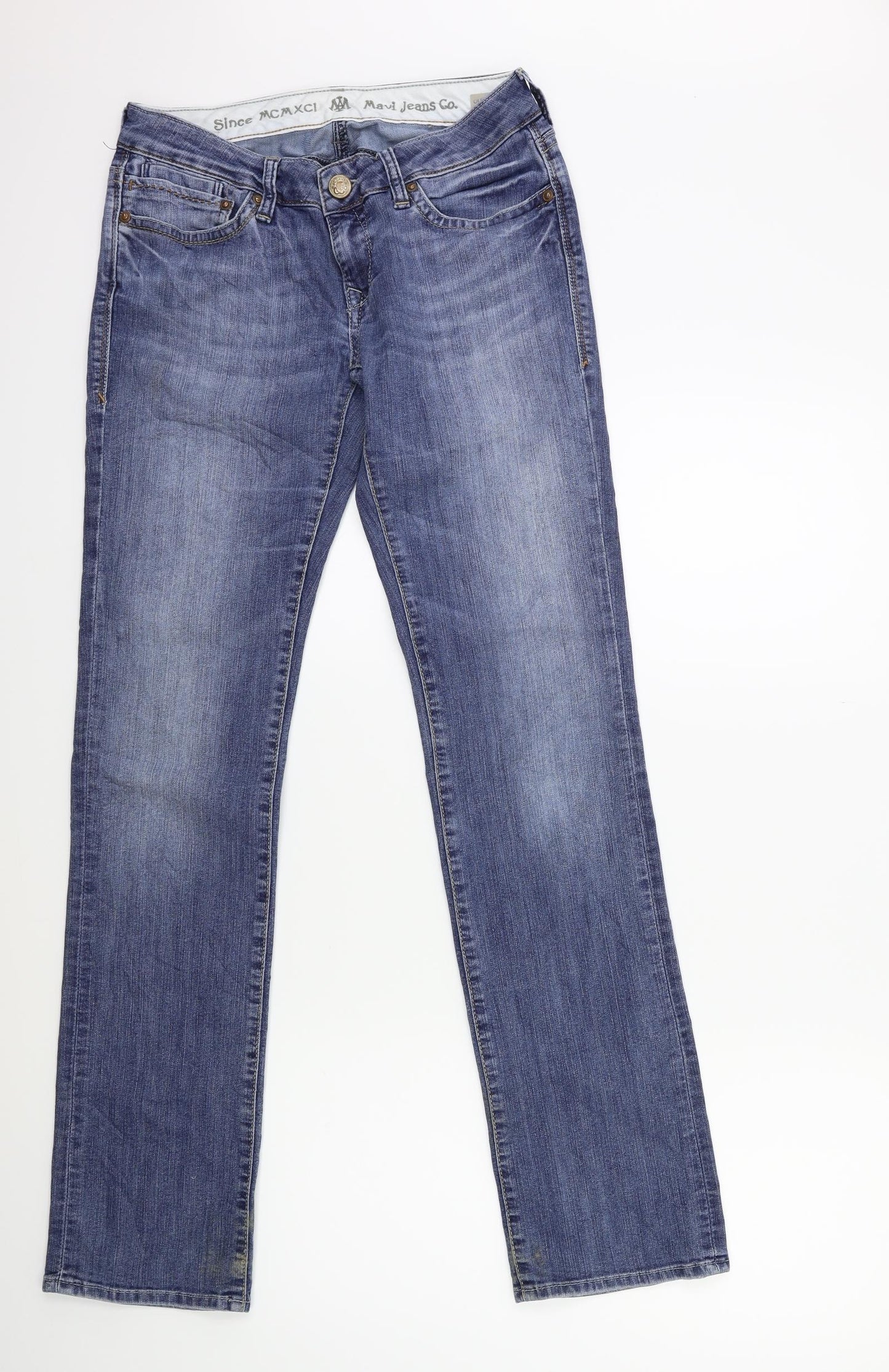 Mavi Womens Blue  Denim Straight Jeans Size 28 in L32 in