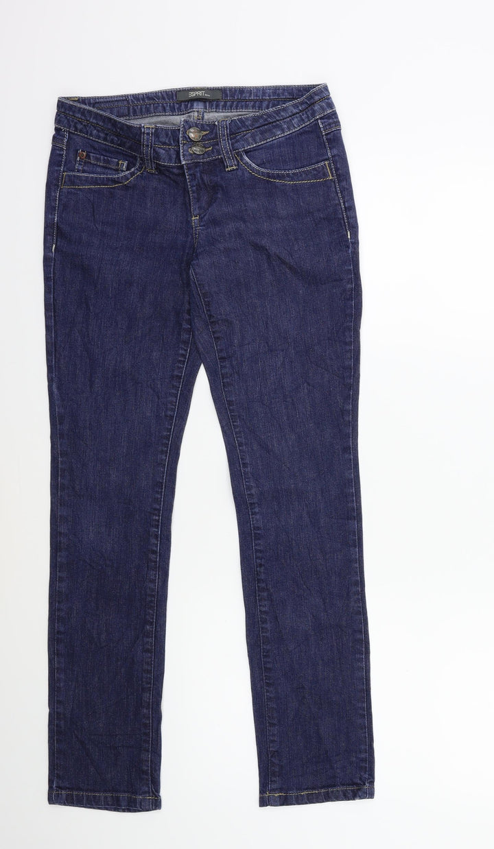 Esprit Womens Blue Denim Straight Jeans Size 25 in L30 in
