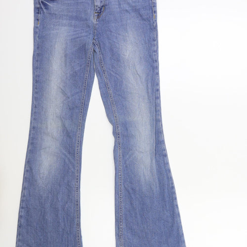 zoul Womens Blue  Denim Flared Jeans Size 27 in L28 in