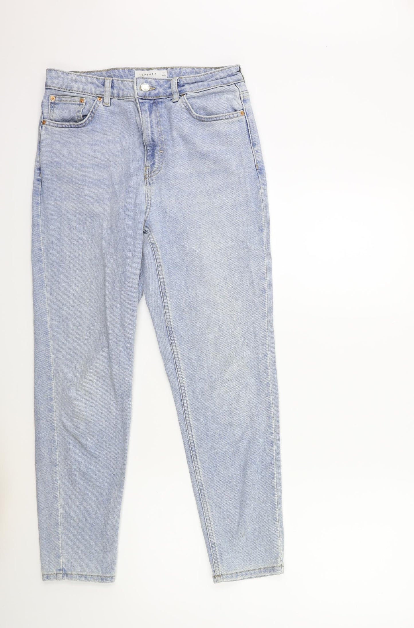 Topshop Womens Blue  Denim Mom Jeans Size 30 in L30 in