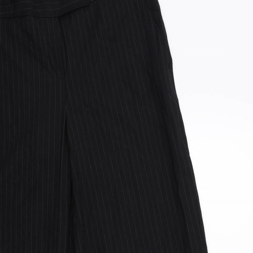 H&M Womens Black Striped  Trousers  Size 32 in L27 in