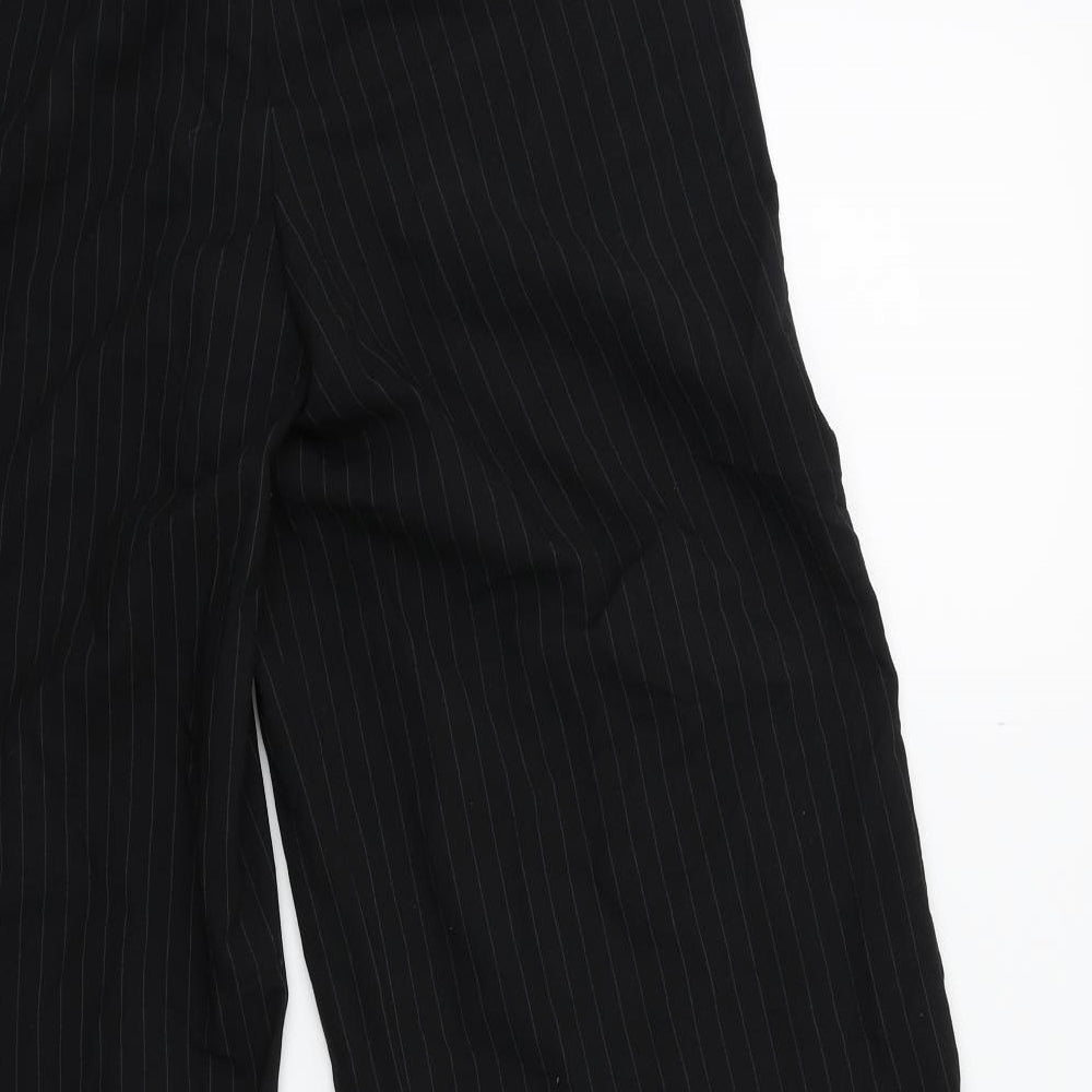 H&M Womens Black Striped  Trousers  Size 32 in L27 in