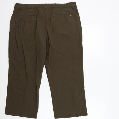 Biaggini Womens Green   Cropped Trousers Size 36 in L23 in