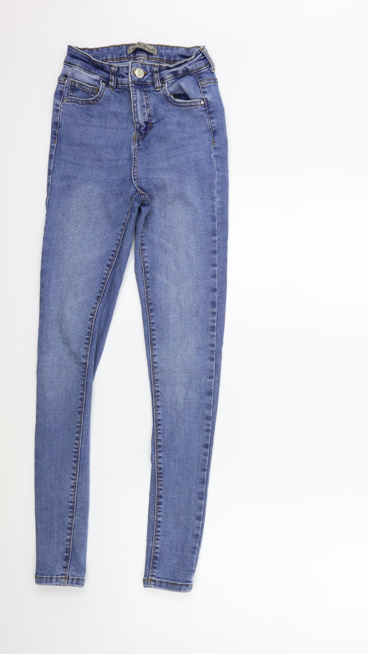 Denim & Co. Womens Blue Denim Skinny Jeans Size 6 L28 in