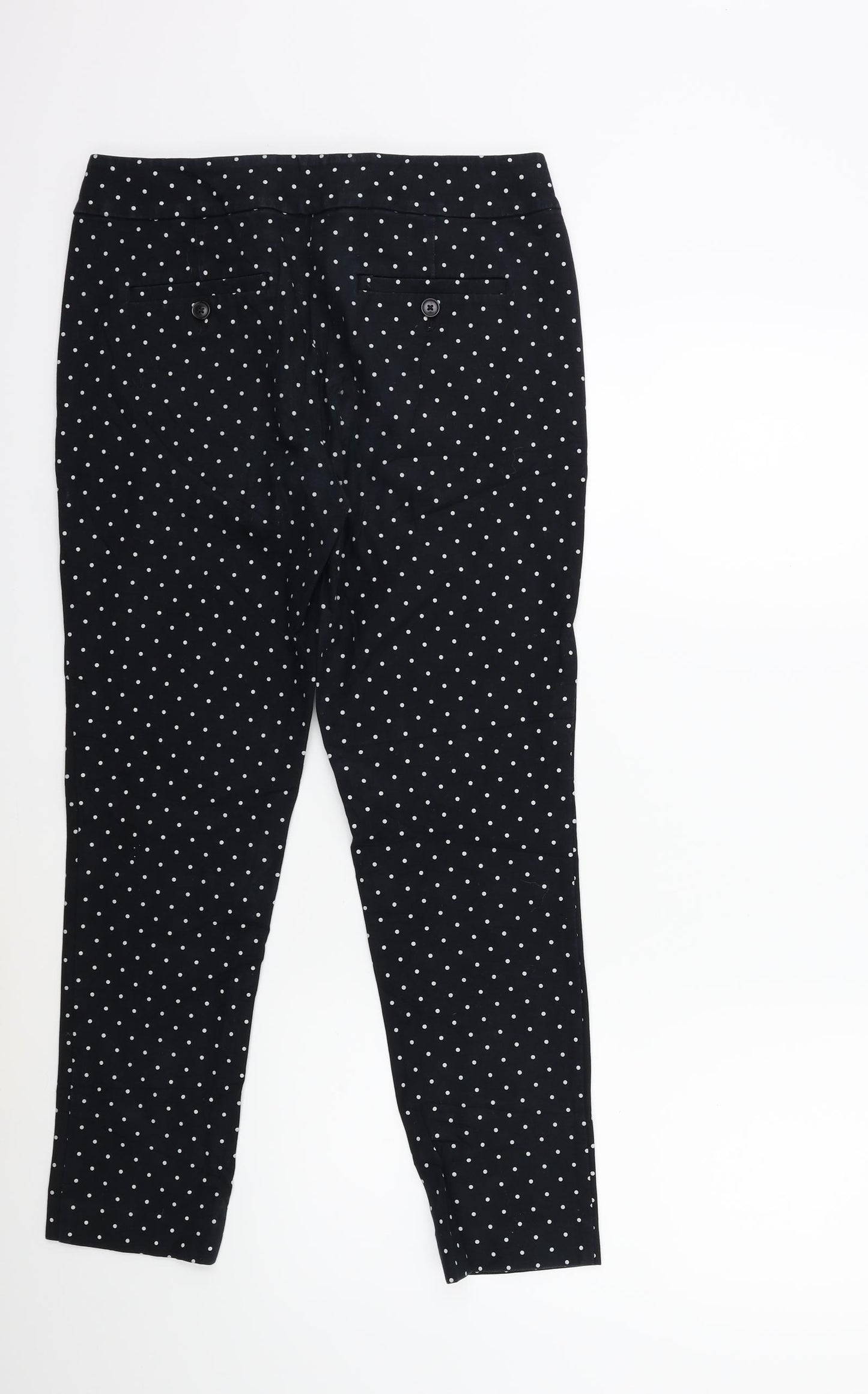 LOFT Womens Black Polka Dot  Trousers  Size 6 L26 in