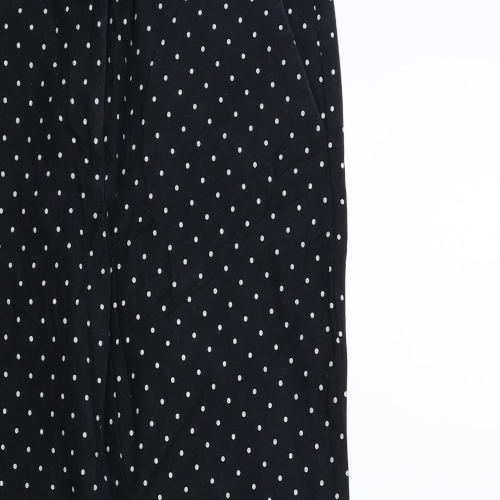 LOFT Womens Black Polka Dot  Trousers  Size 6 L26 in