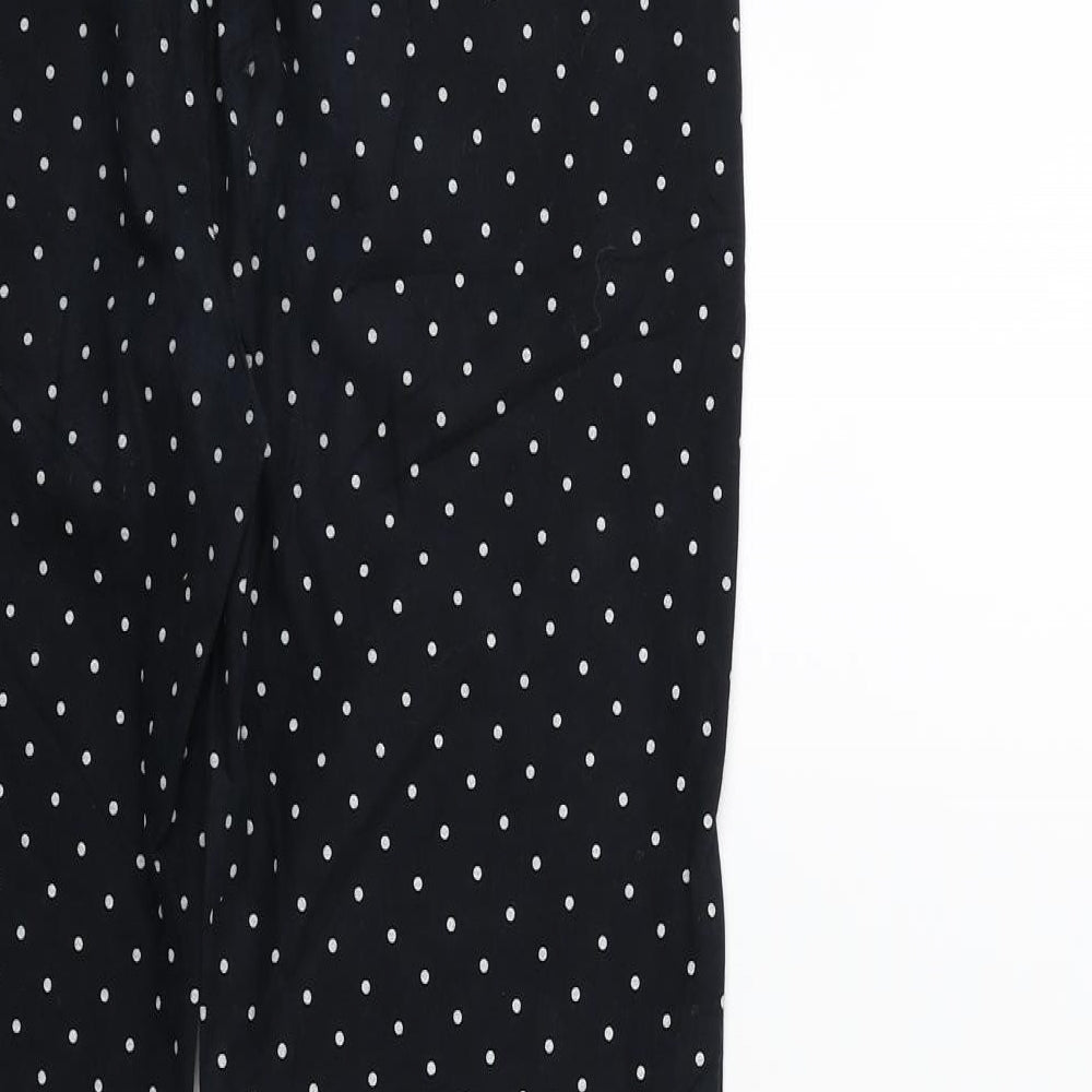 LOFT Womens Black Polka Dot  Trousers  Size 6 L26 in