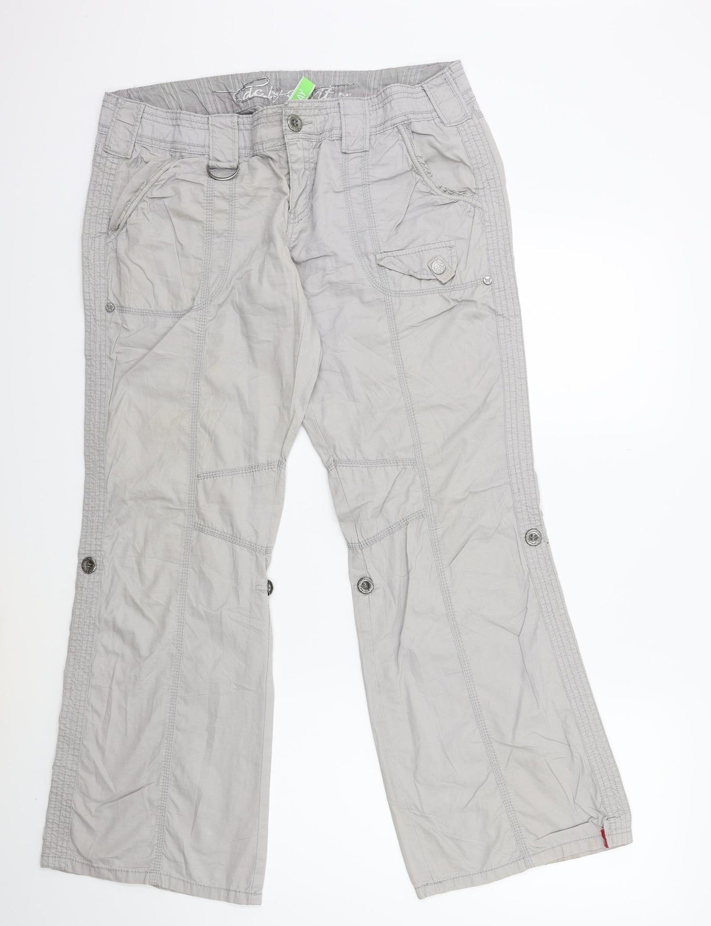 edc by Esprit Womens Grey   Cargo Trousers Size 42 L28 in