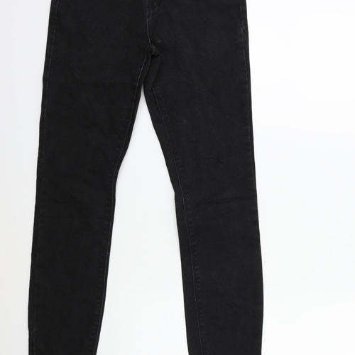 Denim & Co. Womens Black  Denim Skinny Jeans Size 8 L28 in