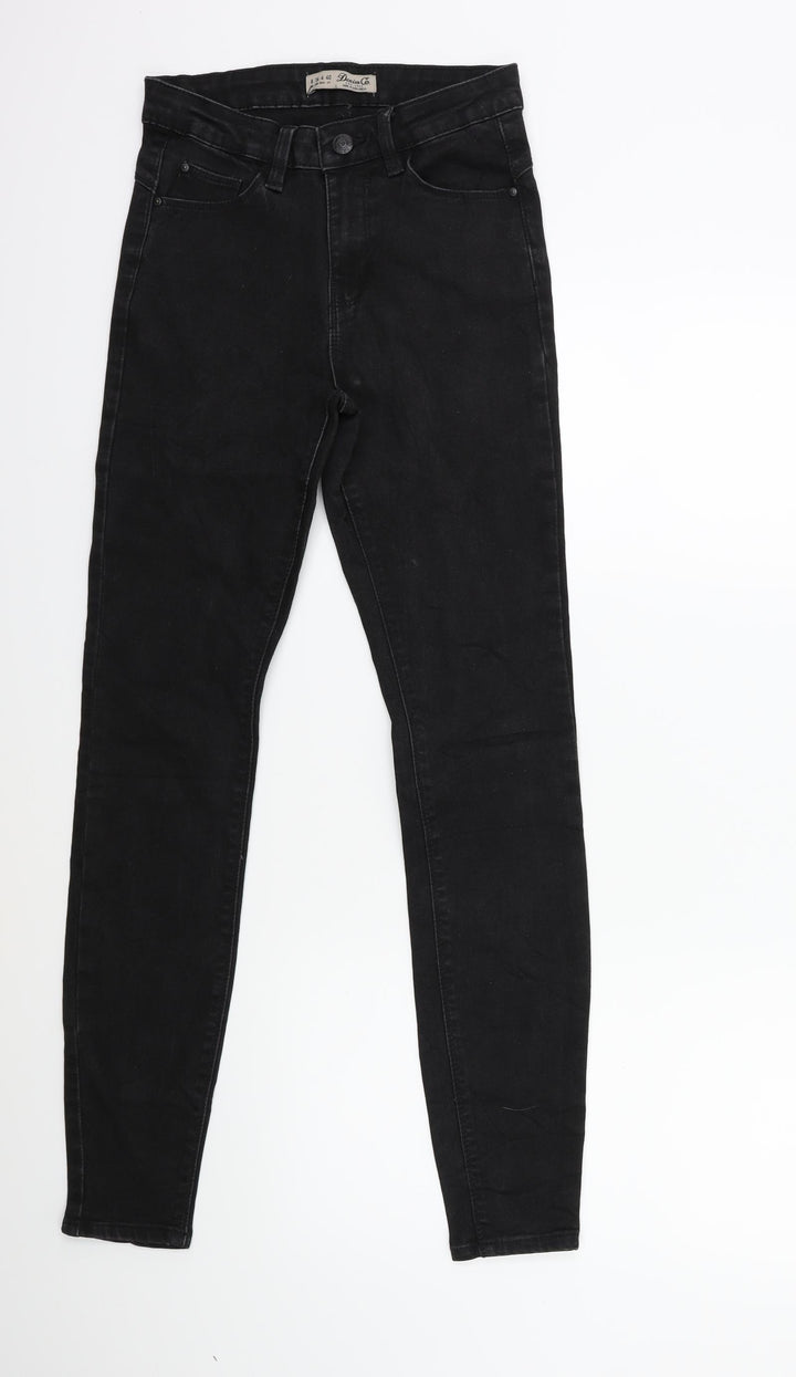 Denim & Co. Womens Black Denim Skinny Jeans Size 8 L28 in