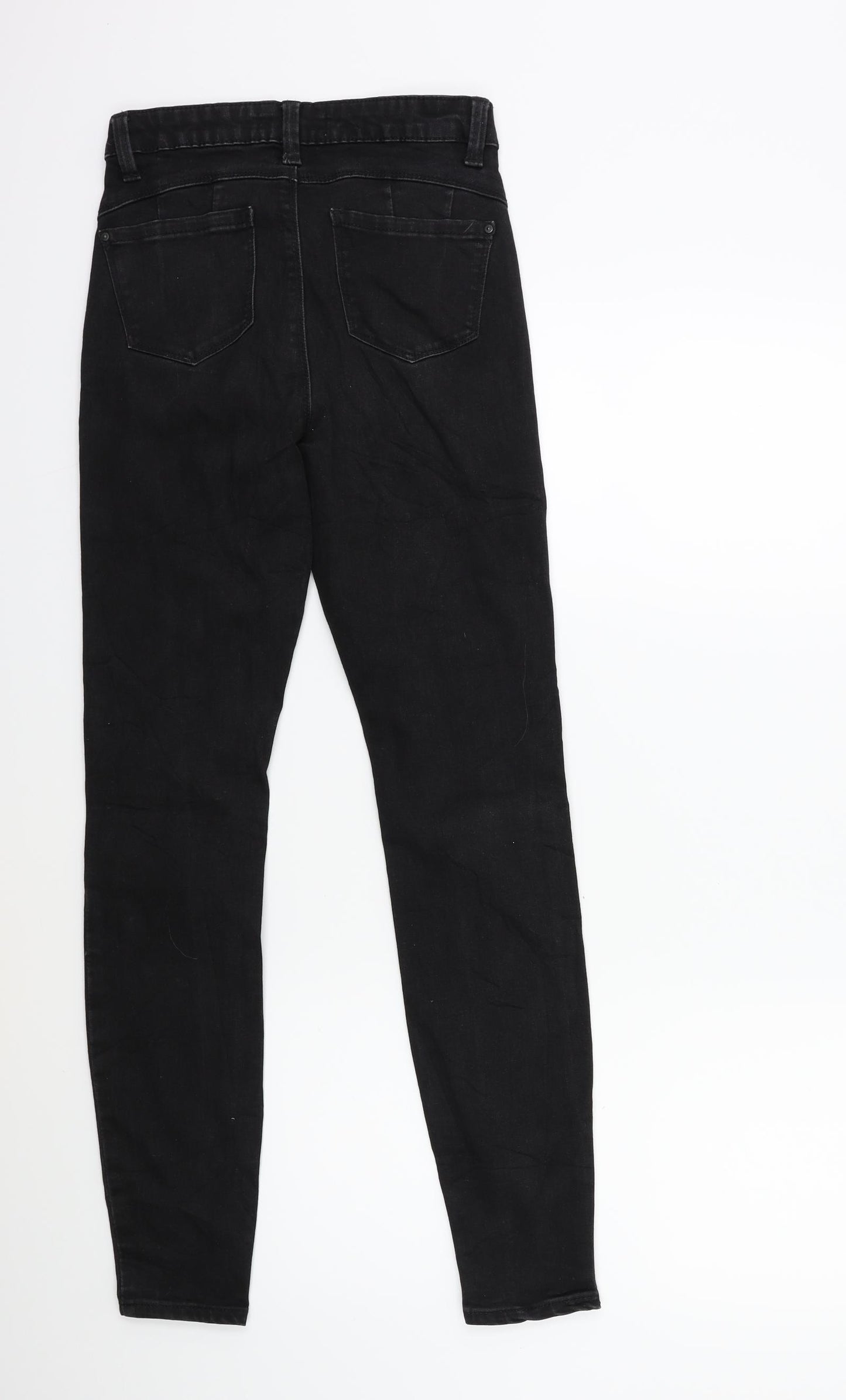 Denim & Co. Womens Black  Denim Skinny Jeans Size 8 L28 in