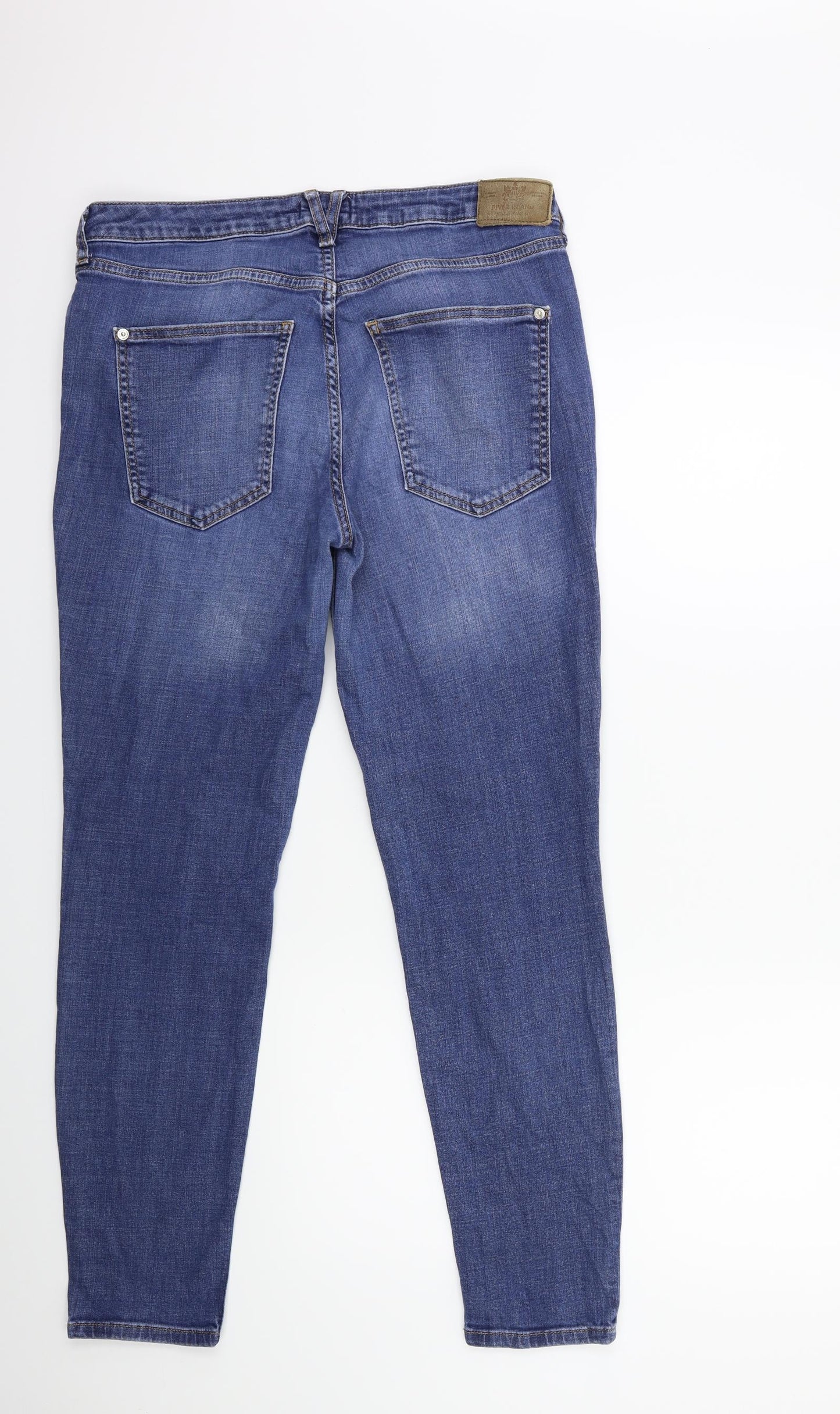 River Island Womens Blue  Denim Skinny Jeans Size 12 L29 in