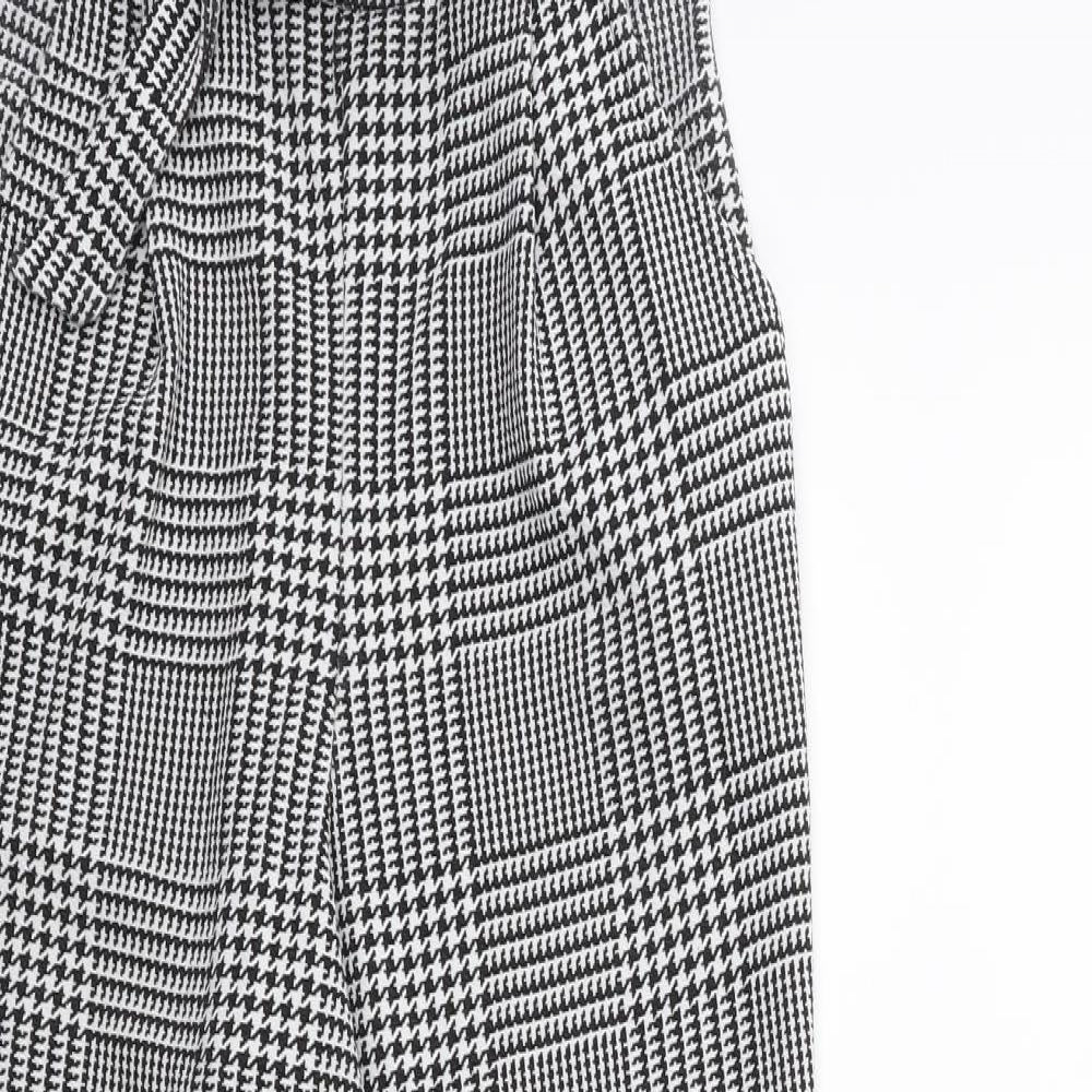 Preworn Womens Black Check  Trousers  Size 26 in L30 in