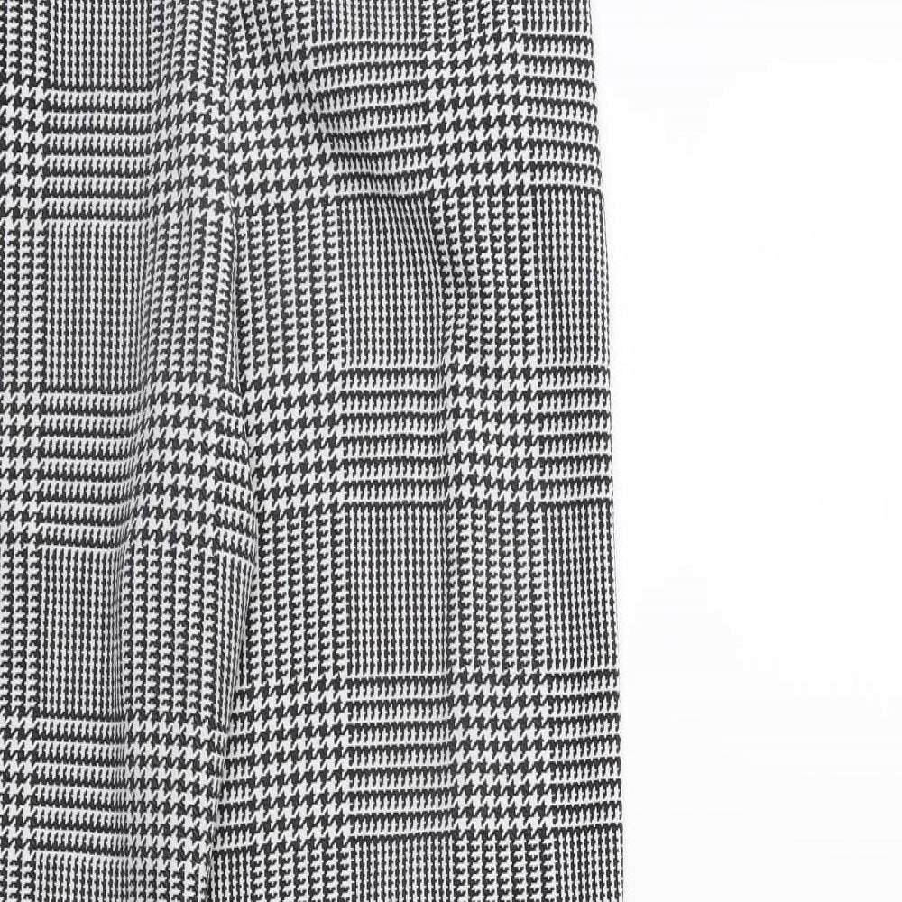 Preworn Womens Black Check  Trousers  Size 26 in L30 in
