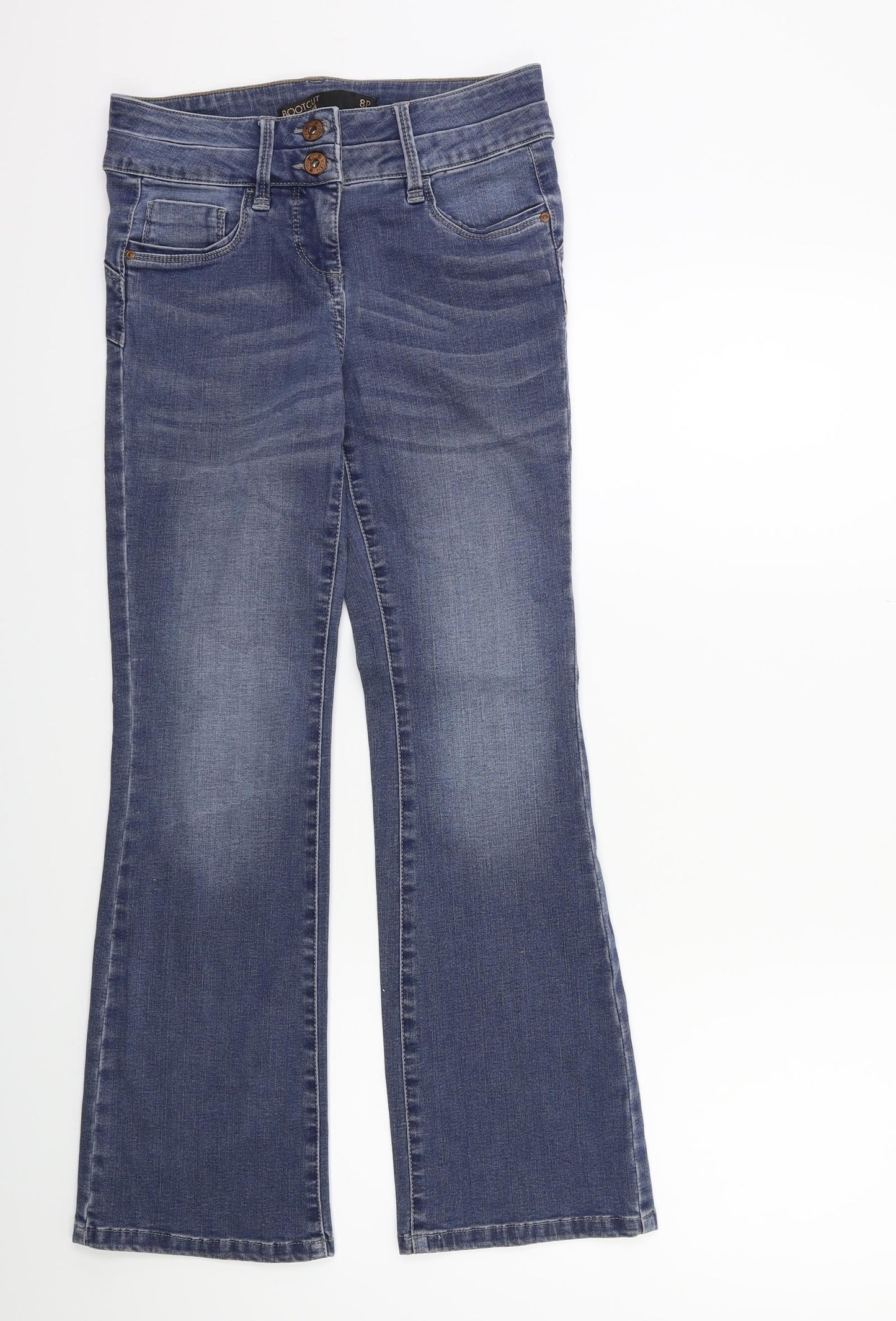 NEXT Womens Blue  Denim Flared Jeans Size 8 L28 in