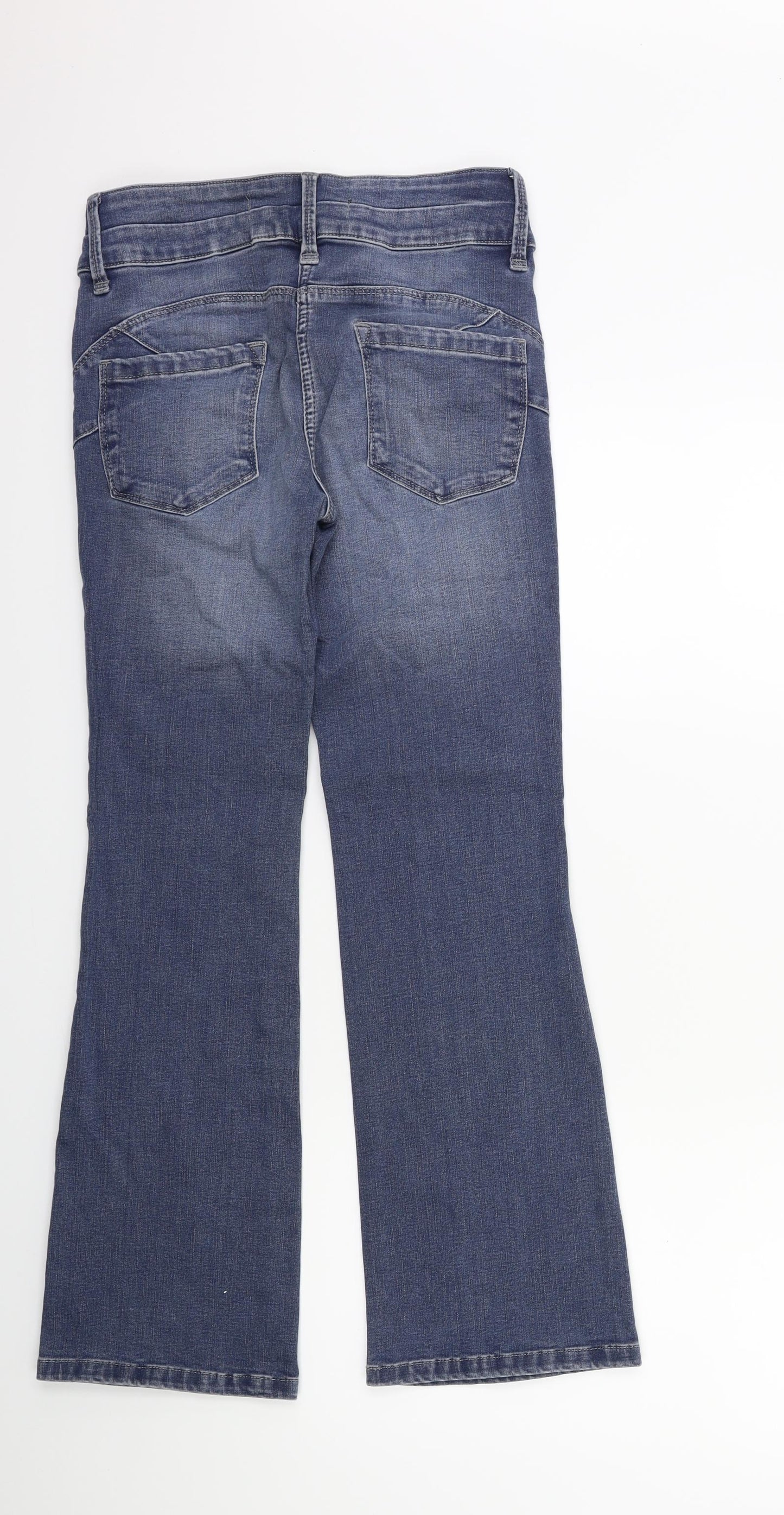 NEXT Womens Blue  Denim Flared Jeans Size 8 L28 in