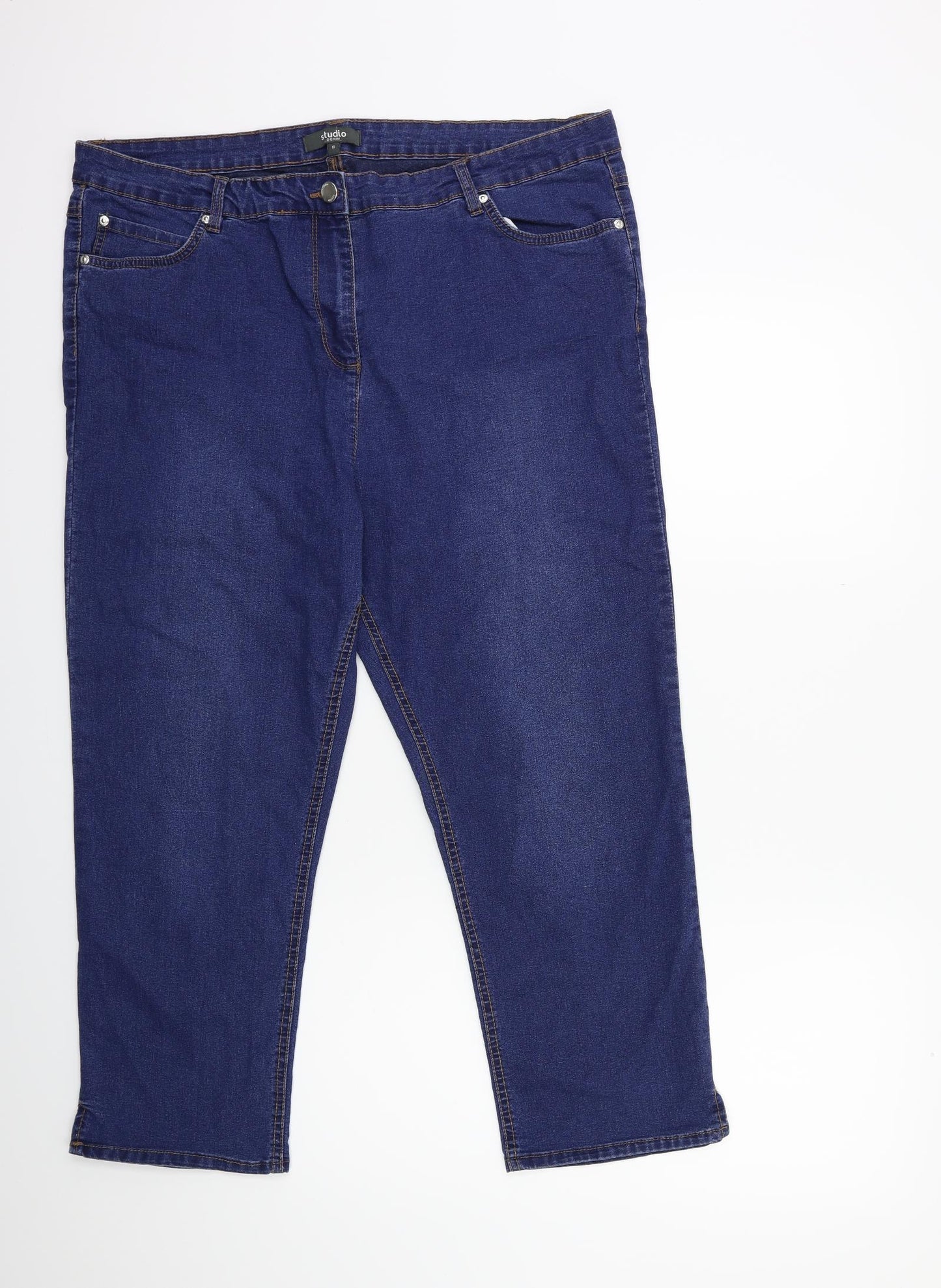 Studio Denim Womens Blue  Denim Skinny Jeans Size 18 L25 in