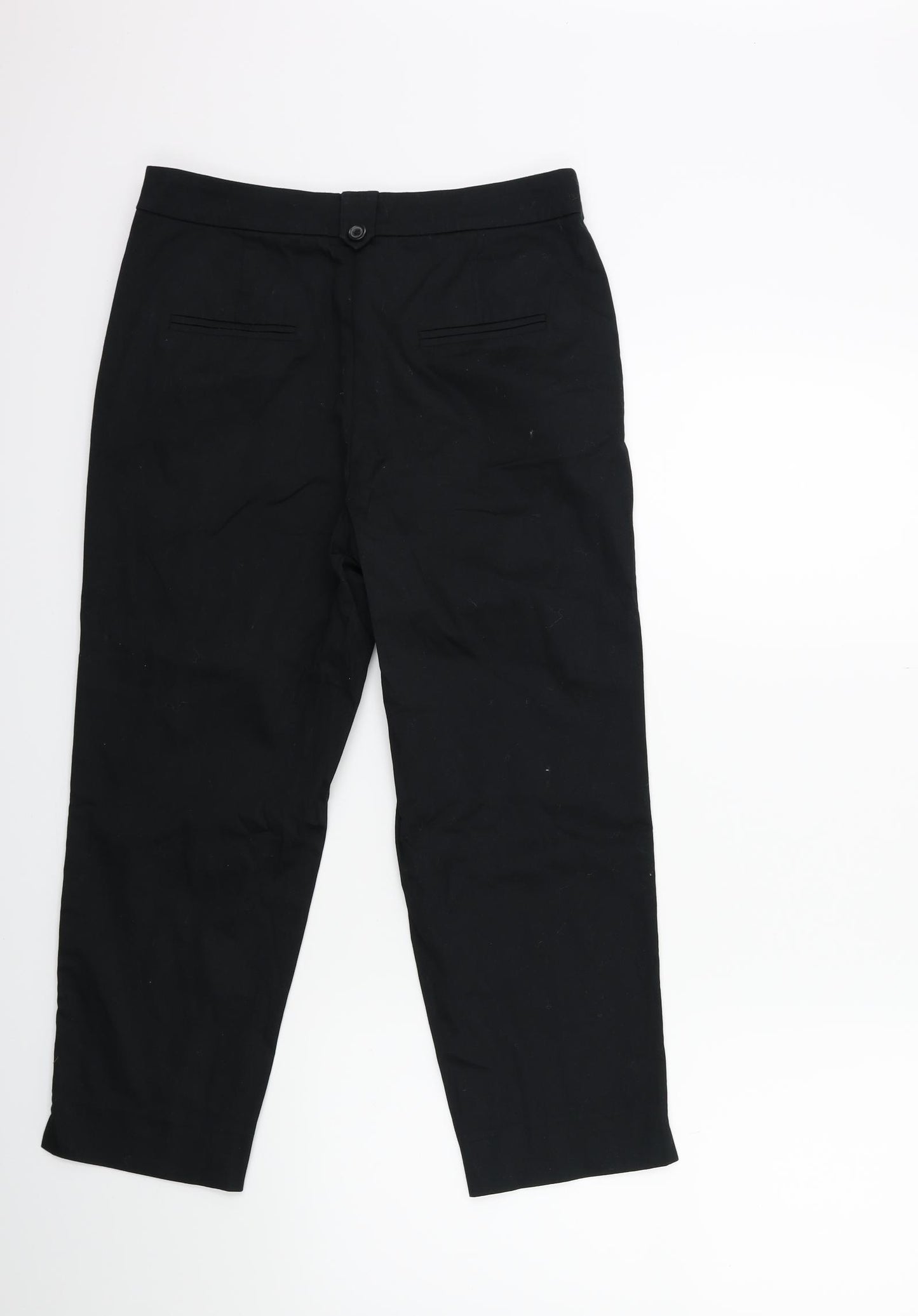TU Womens Black   Cropped Trousers Size 10 L22.5 in
