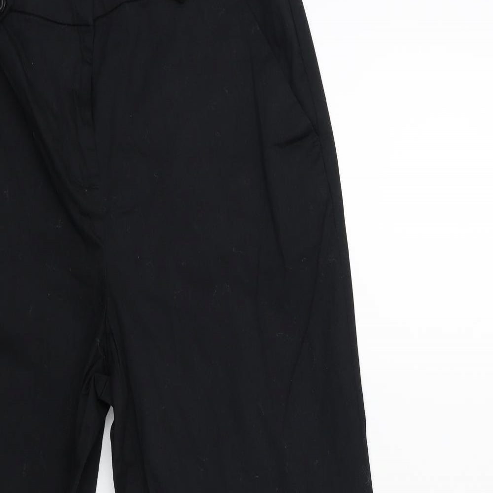 TU Womens Black   Cropped Trousers Size 10 L22.5 in
