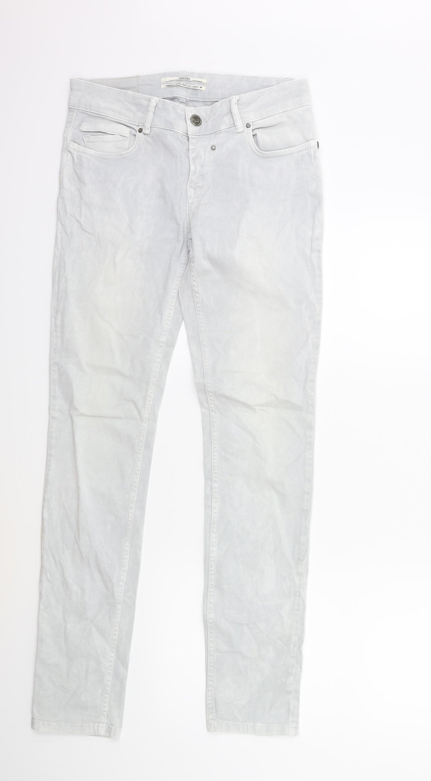 coccara Womens Grey  Denim Skinny Jeans Size 27 in L31 in