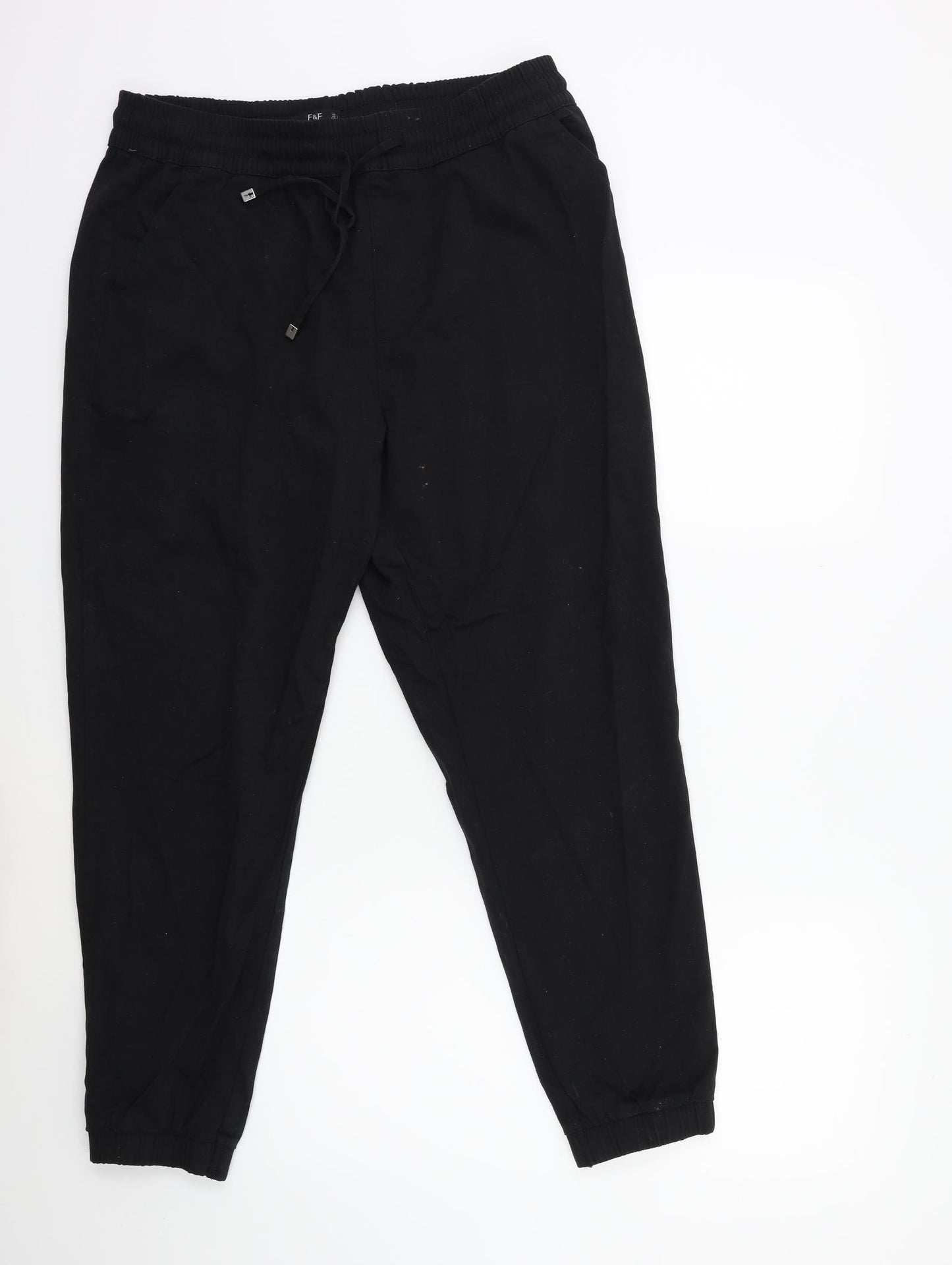 F&F Womens Black   Trousers  Size 14 L27 in