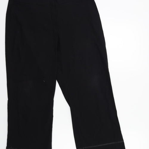New Look Womens Black   Cropped Trousers Size 16 L26 in