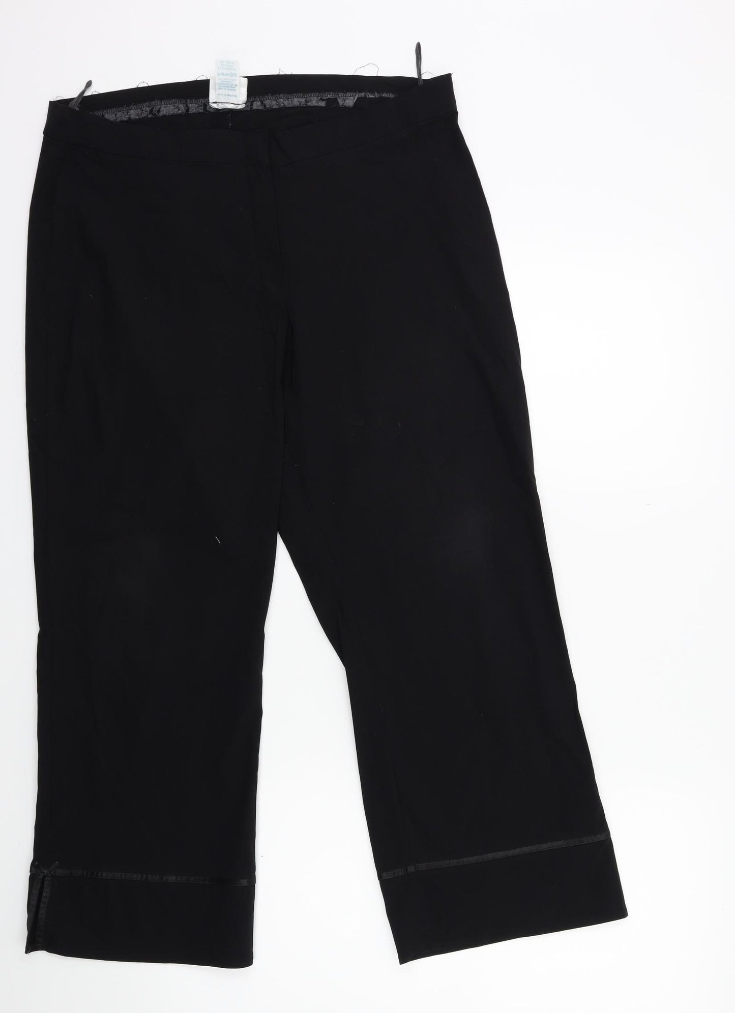 New Look Womens Black   Cropped Trousers Size 16 L26 in