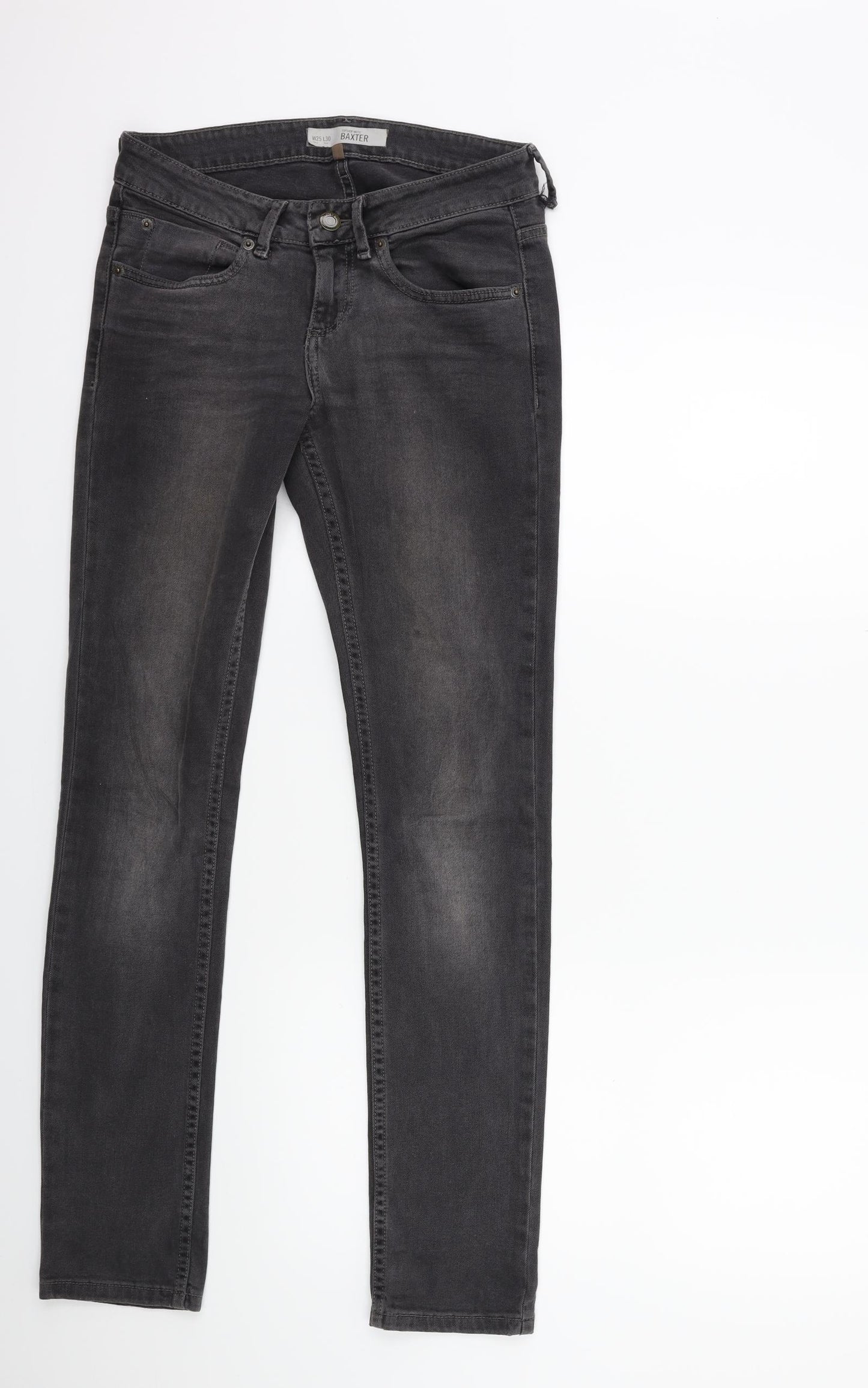 Topshop Womens Grey  Denim Skinny Jeans Size 25 in L30 in