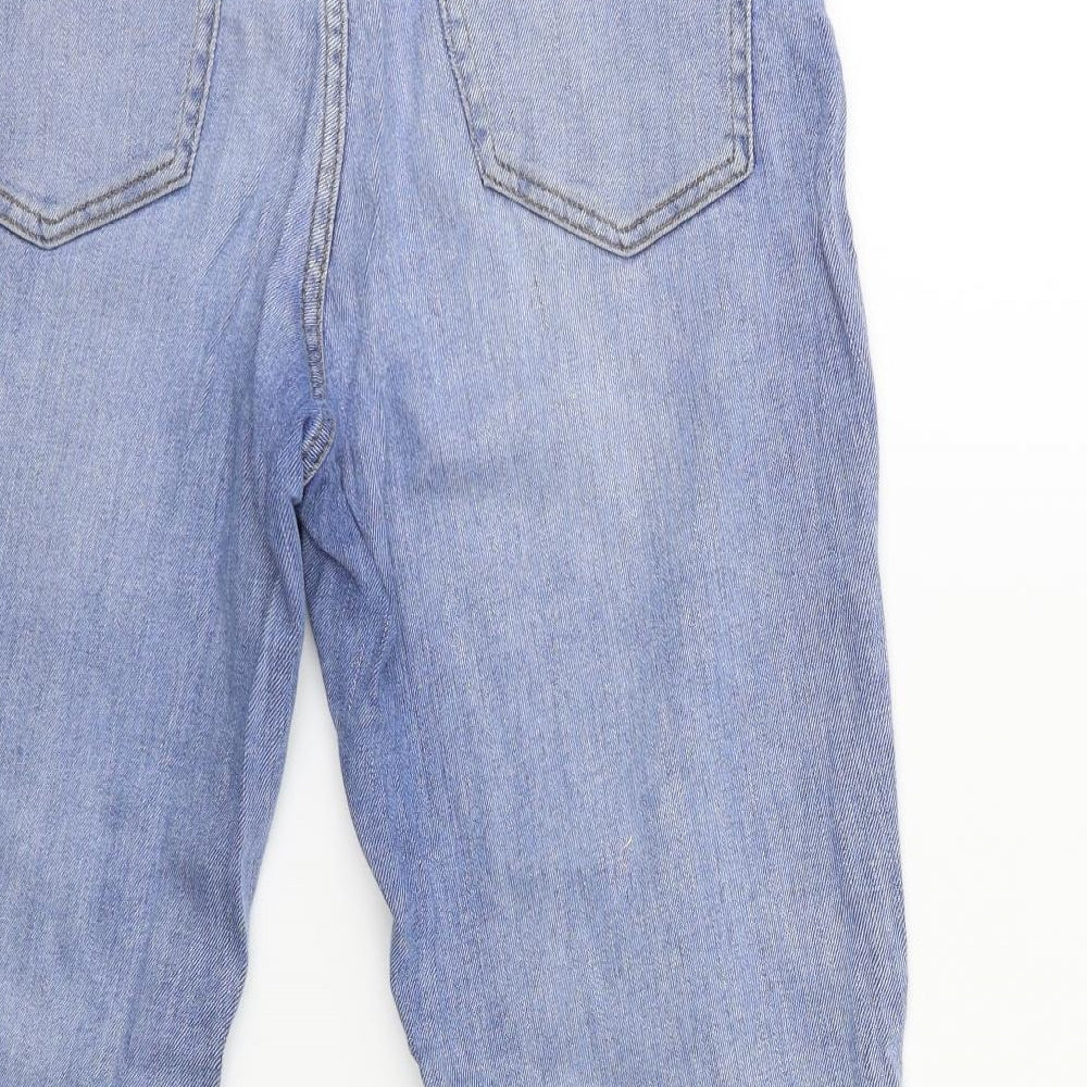 Preworn Womens Blue  Denim Cropped Jeans Size 28 in L20 in