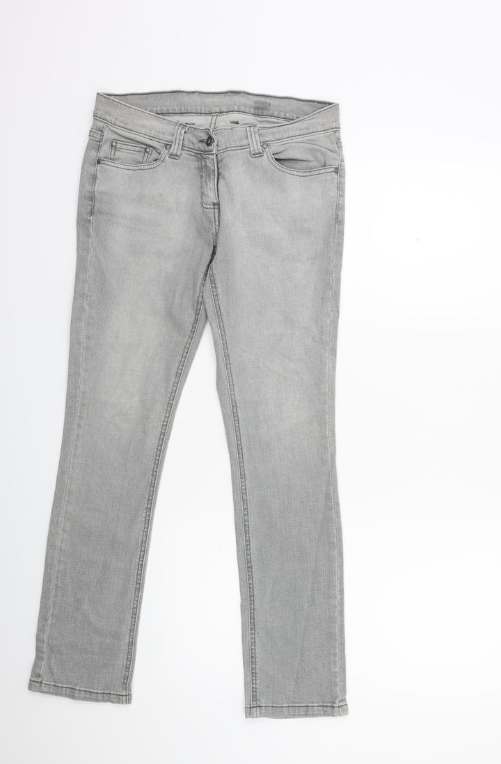 Preworn Womens Grey Denim Skinny Jeans Size 28 in L28 in