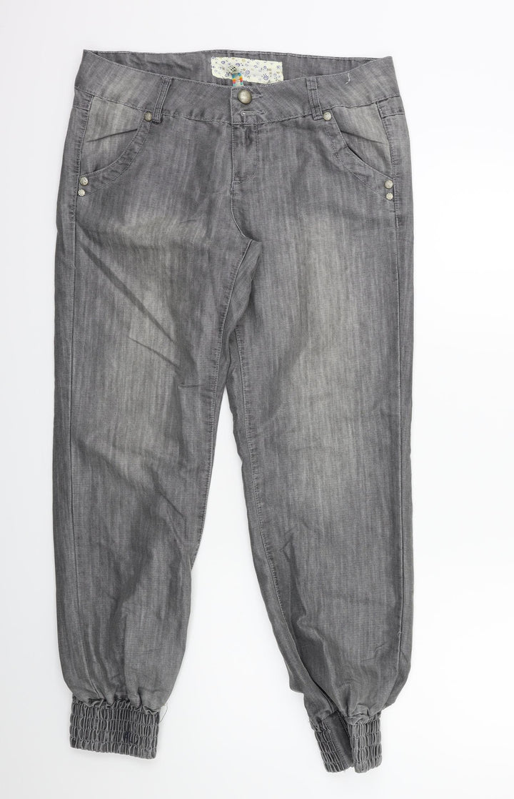 Denim & Co. Womens Grey Denim Jegging Jeans Size 10 L28 in