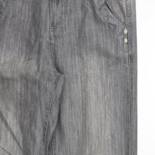 Denim & Co. Womens Grey  Denim Jegging Jeans Size 10 L28 in