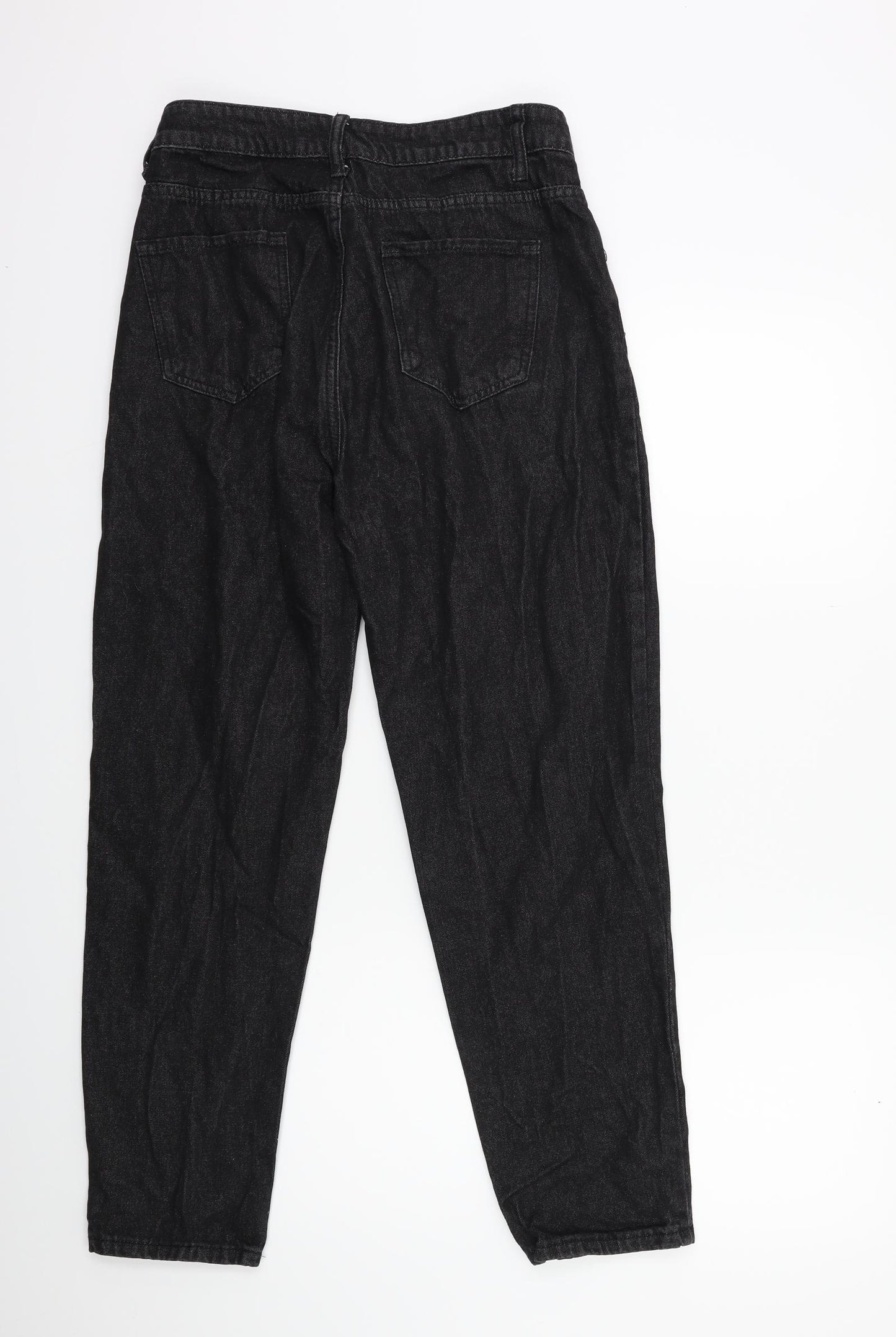 SheIn Womens Black  Denim Mom Jeans Size M L27 in