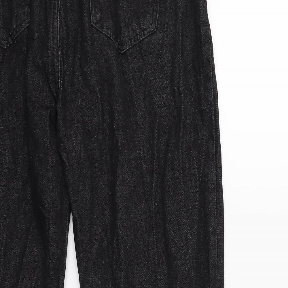 SheIn Womens Black  Denim Mom Jeans Size M L27 in