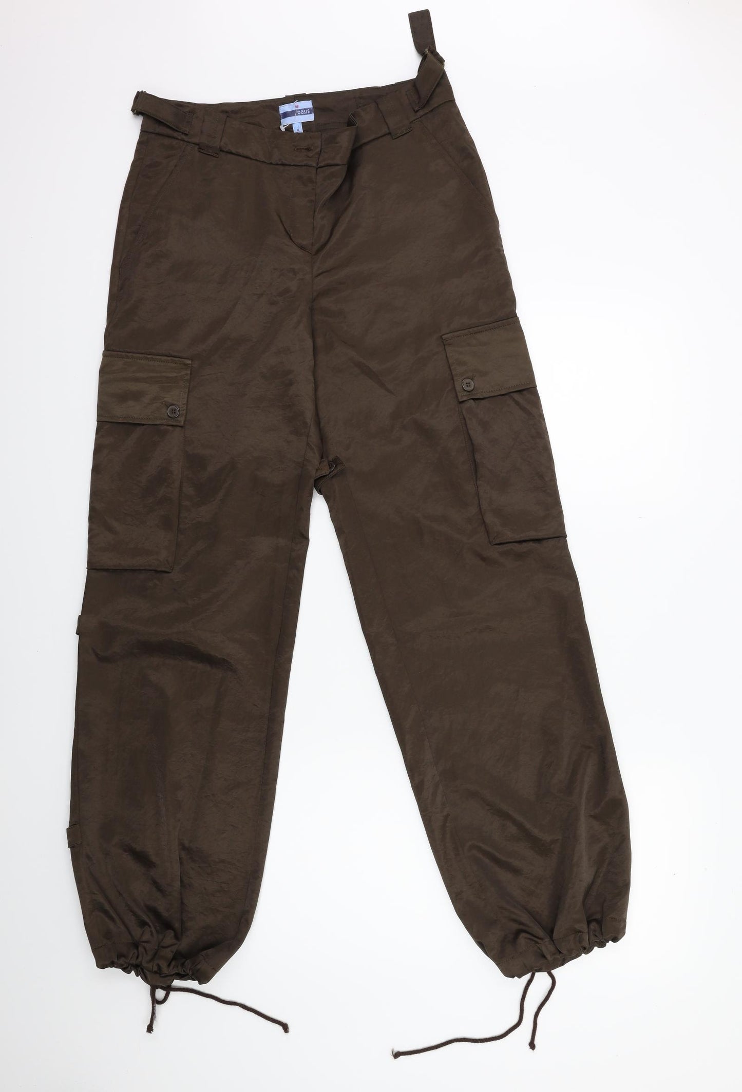 Oasis Womens Brown   Cargo Trousers Size 10 L30 in