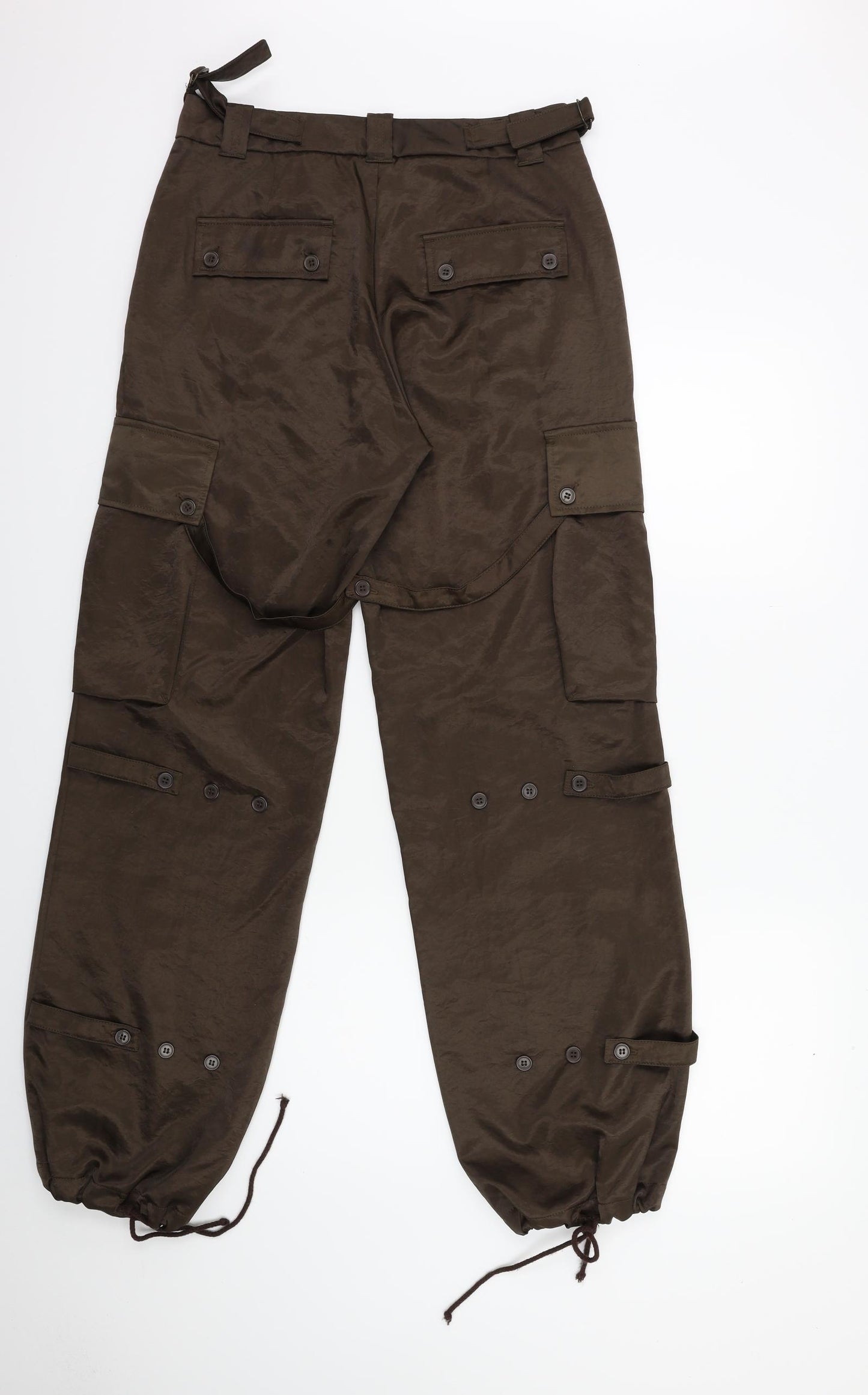 Oasis Womens Brown   Cargo Trousers Size 10 L30 in
