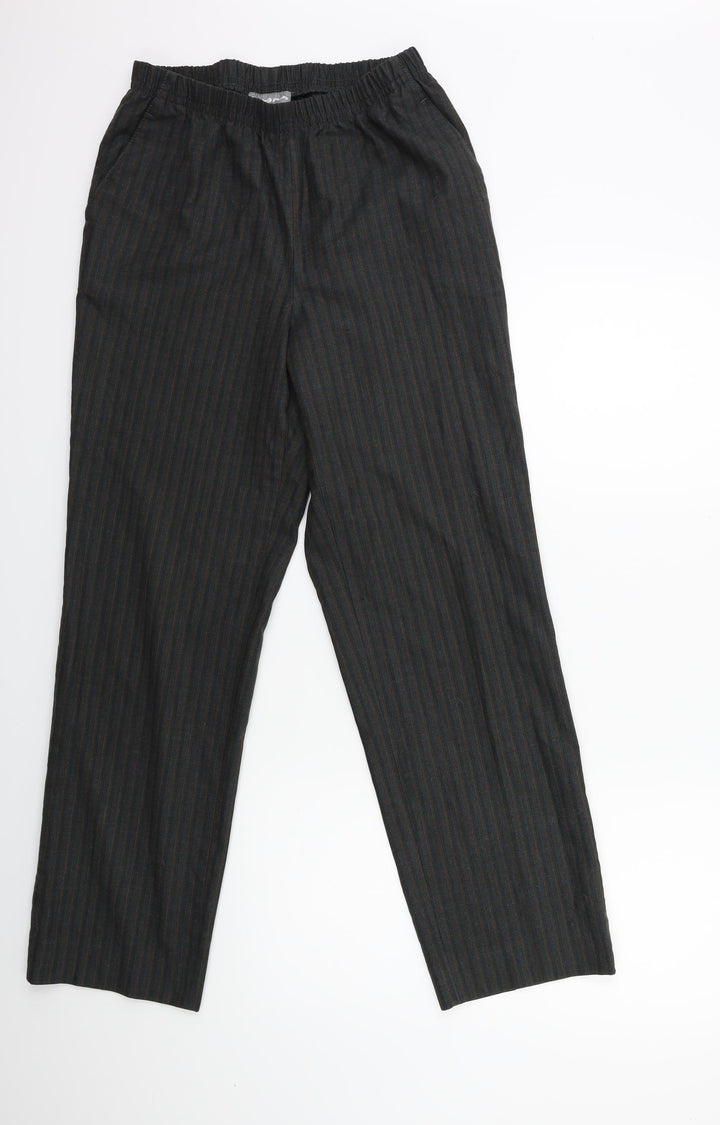 Stark Mens Grey Striped Trousers Size 30 in L29 in