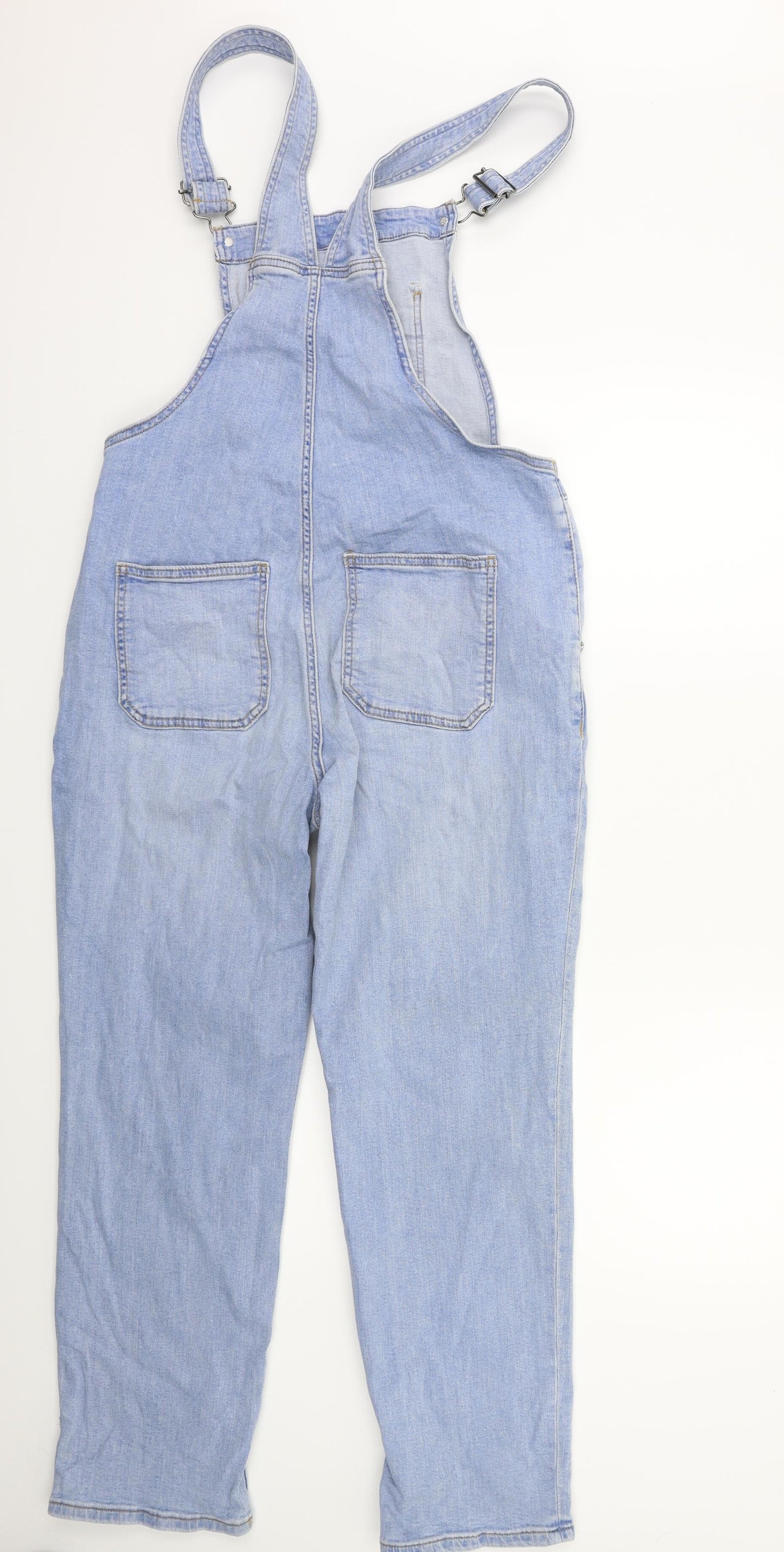 TU Womens Blue  Denim Dungaree One-Piece Size 14
