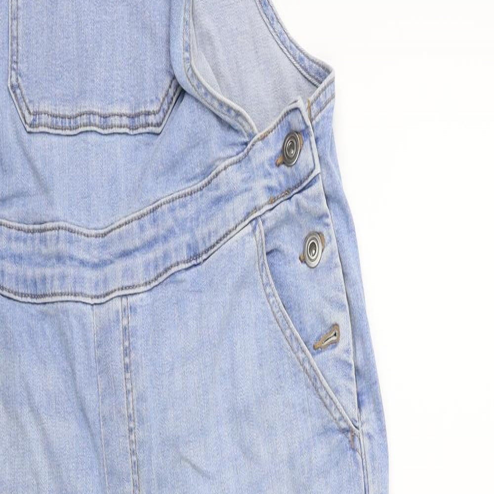 TU Womens Blue  Denim Dungaree One-Piece Size 14