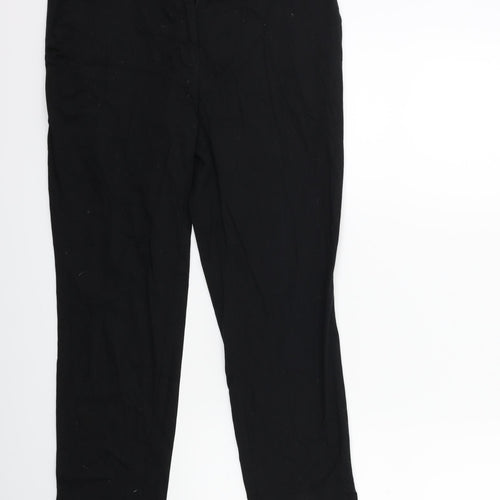 H&M Womens Black   Trousers  Size 8 L26 in