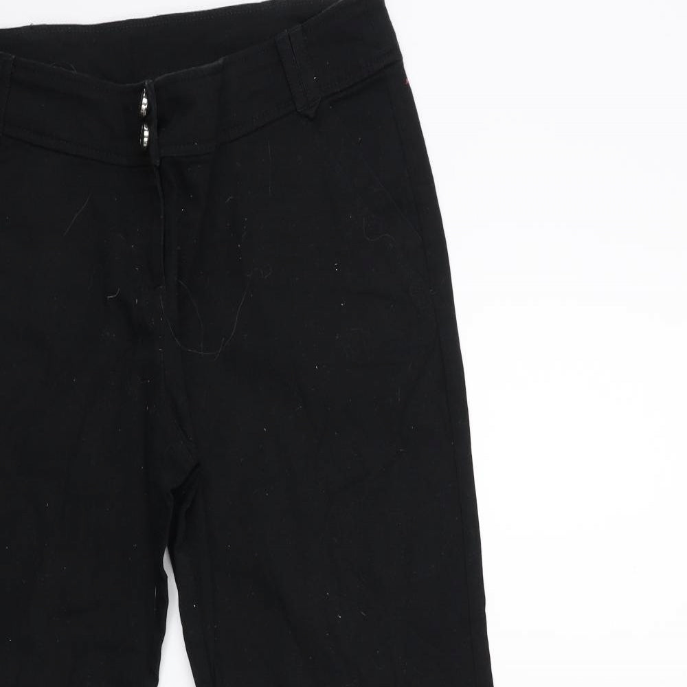 Wallis Womens Black  Denim Cropped Jeans Size 12 L23 in