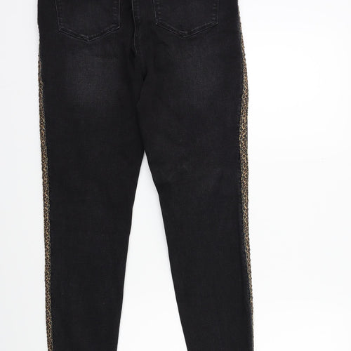Papaya Womens Black  Denim Skinny Jeans Size 12 L26 in