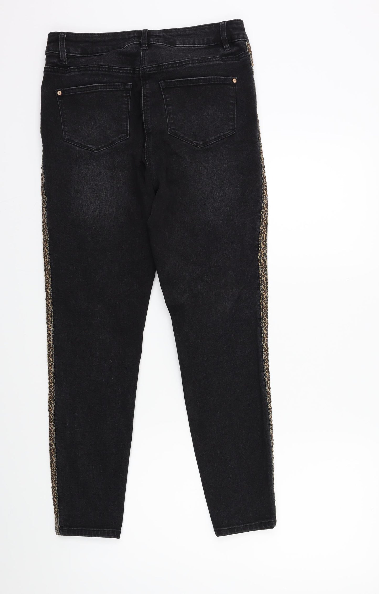 Papaya Womens Black  Denim Skinny Jeans Size 12 L26 in