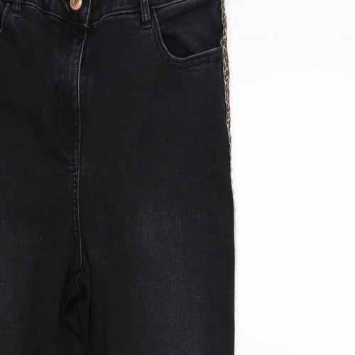 Papaya Womens Black  Denim Skinny Jeans Size 12 L26 in