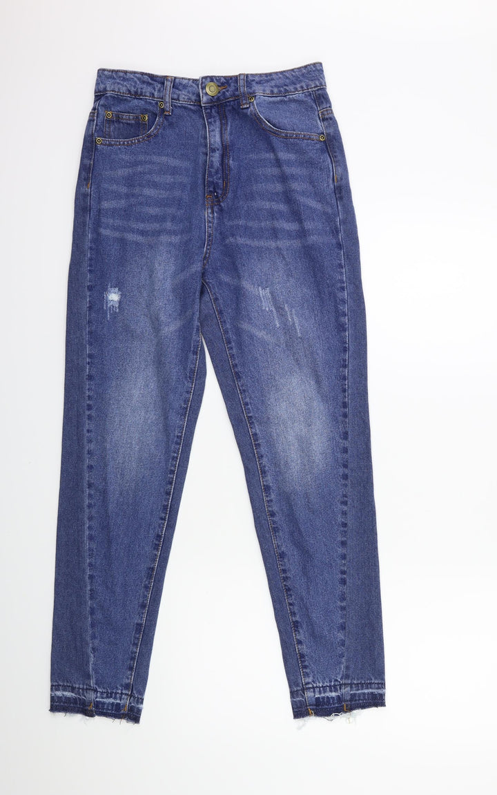 Boohoo Womens Blue Denim Skinny Jeans Size 10 L28 in