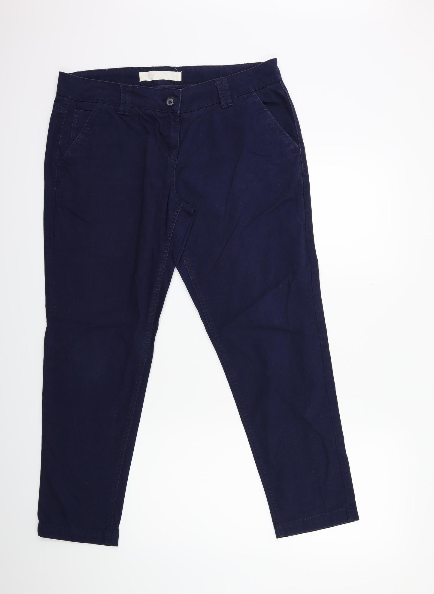NEXT Womens Blue   Chino Trousers Size 14 L28 in