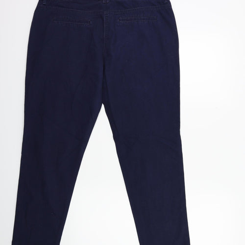 NEXT Womens Blue   Chino Trousers Size 14 L28 in
