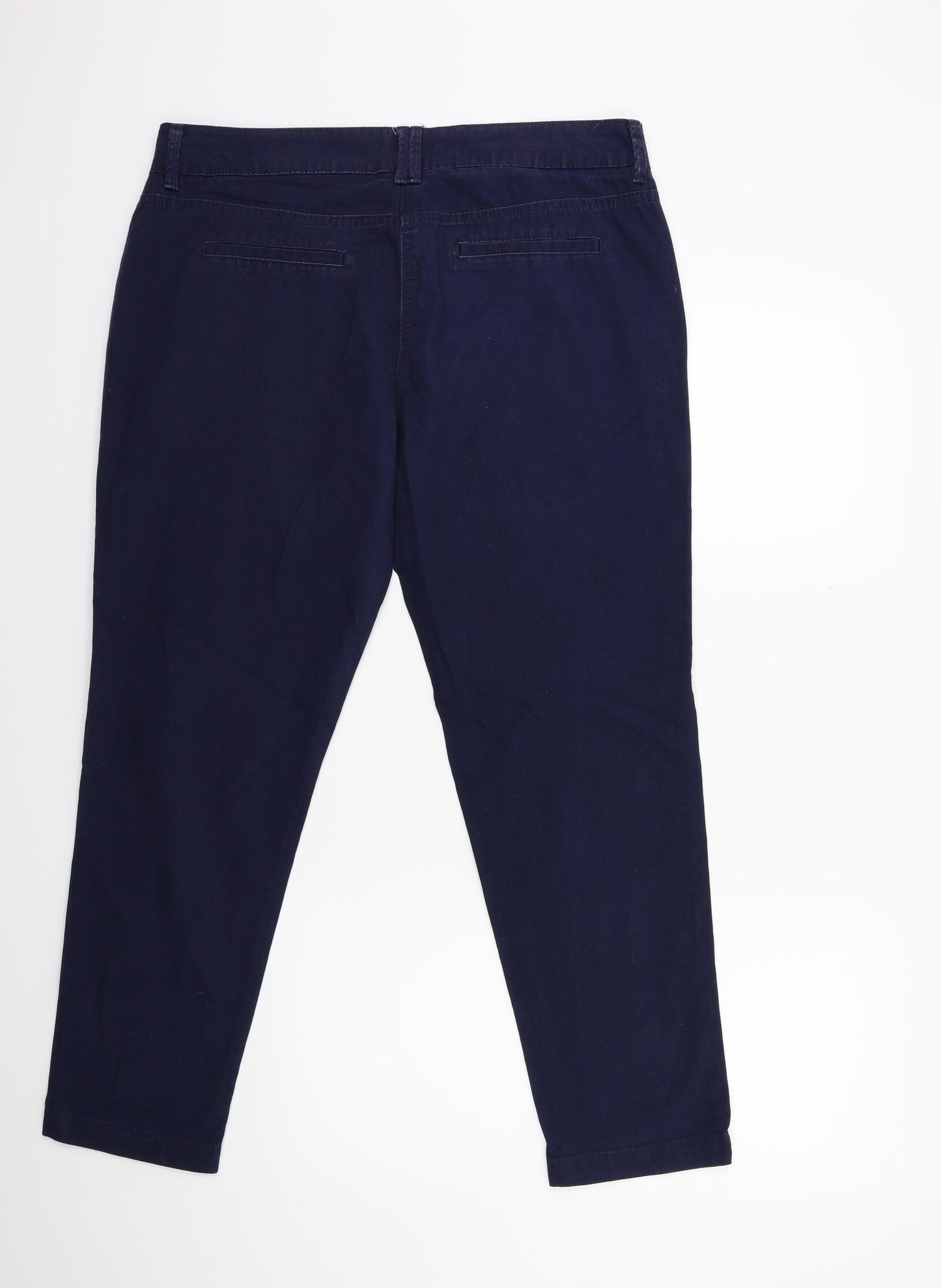 NEXT Womens Blue   Chino Trousers Size 14 L28 in