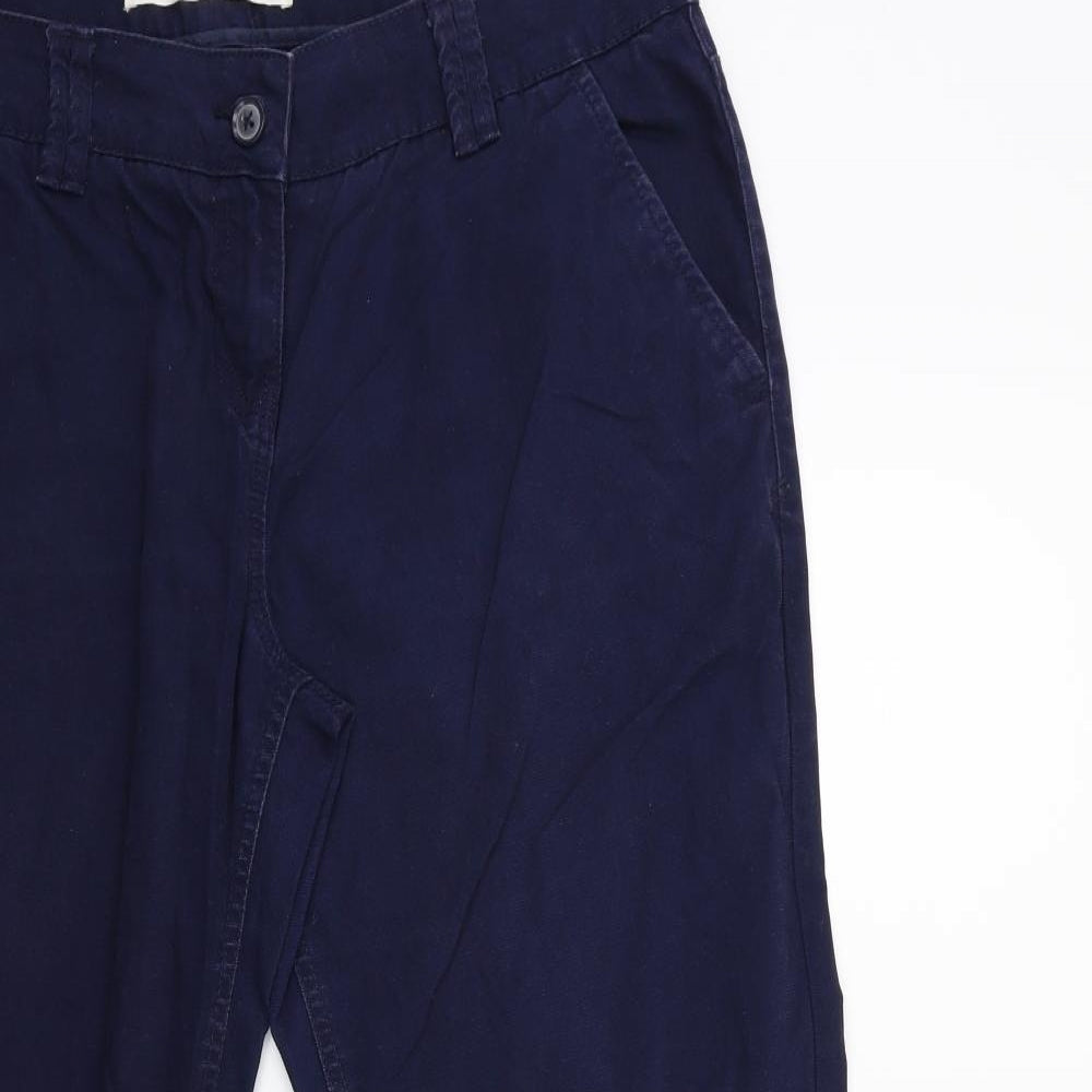 NEXT Womens Blue   Chino Trousers Size 14 L28 in