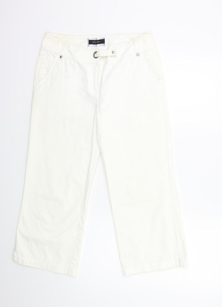 priciples Womens White Denim Cropped Jeans Size 10 L23 in